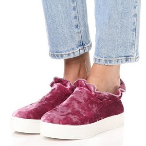 Opening Ceremony Didi Pink Velvet Platforms